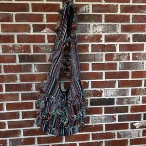 Boho Hippie Shoulder Bag Colorful Striped Fringe Festival Hobo Bag‎